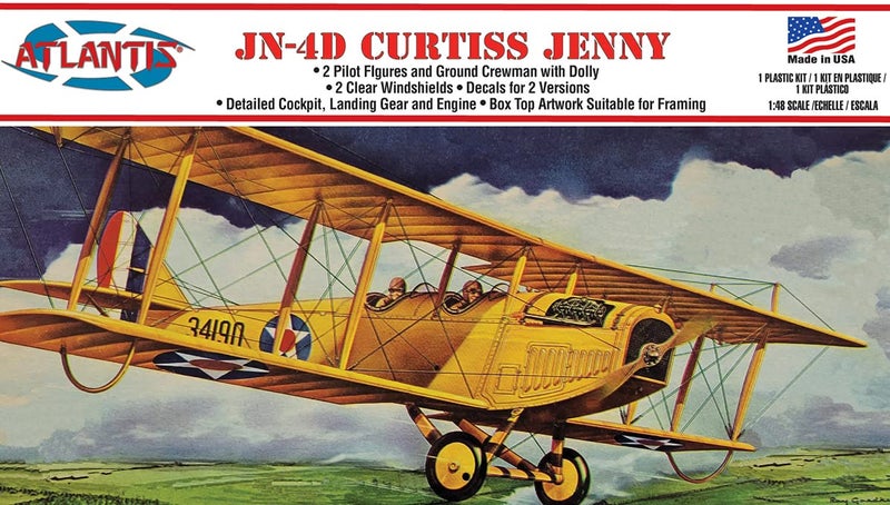 Atlantis JN-4D Curtiss Jenny 1/48 Plastic Model Kit - Image 1